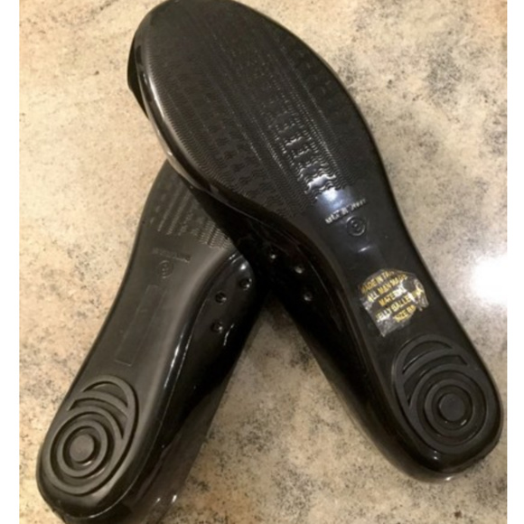 New! Kate Spade Jade Flower Black Jelly Ballet Flats - Picture 5 of 6